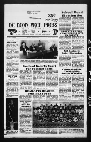 De Leon Free Press (De Leon, Tex.), Vol. 102, No. 25, Ed. 1 Thursday, November 16, 1989