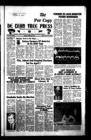Primary view of object titled 'De Leon Free Press (De Leon, Tex.), Vol. 98, No. 38, Ed. 1 Thursday, February 16, 1984'.