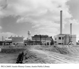 Primary view of object titled '[Rear view Seaholm Power Plant]'.