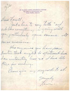 Primary view of object titled '[Letter from Elmer Lewis Stephens to Truett Latimer, 1955]'.