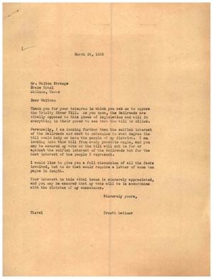 [Letter from Truett Latimer to Walton Strange,March 24, 1955]