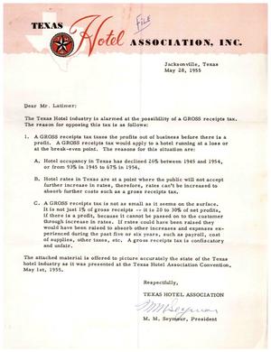 [Letter from M. M. Seymour to Truett Latimer, May 28, 1955]