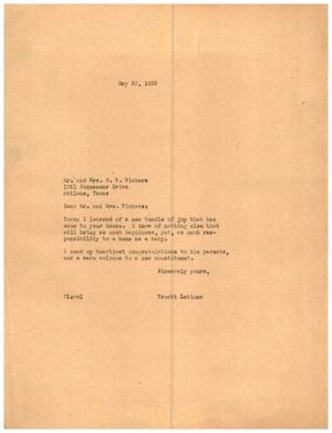 [Letter from Truett Latimer to Mr. and Mrs. B. V. Vickers, May 30, 1955]
