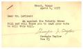 Letter: [Letter from Georgia Taylor to Truett Latimer, April 4, 1955]