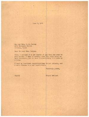 [Letter from Truett Latimer to Mr. and Mrs. B. J. Vernon, June 6, 1955]