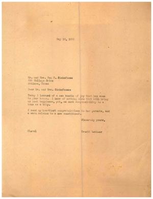 [Letter from Truett Latimer to Mr. and Mrs. Ben H. Zickefoose, May 16, 1955]