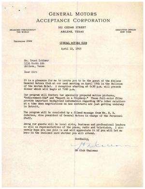 [Letter from H. L. Scallorn to Truett Latimer, April 12, 1955]