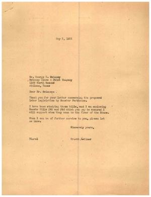 [Letter from Truett Latimer to George H. Swinney, May 3, 1955]
