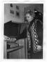 Photograph: Joella Orr with Microfilm Reader