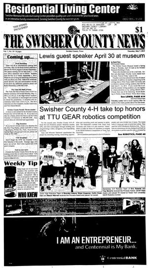 The Swisher County News (Tulia, Tex.), Vol. 7, No. 19, Ed. 1 Thursday, May 7, 2015