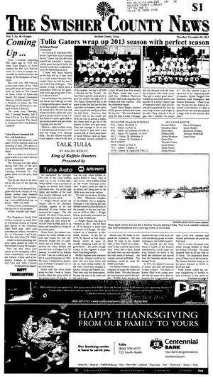 The Swisher County News (Tulia, Tex.), Vol. 5, No. 48, Ed. 1 Thursday, November 28, 2013