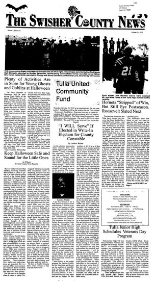 The Swisher County News (Tulia, Tex.), Vol. 4, No. 43, Ed. 1 Thursday, October 25, 2012