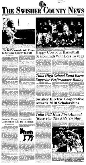 The Swisher County News (Tulia, Tex.), Vol. 2, No. 9, Ed. 1 Tuesday, March 16, 2010