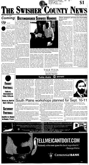 The Swisher County News (Tulia, Tex.), Vol. 6, No. 34, Ed. 1 Thursday, August 28, 2014