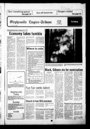 Primary view of object titled 'Stephenville Empire-Tribune (Stephenville, Tex.), Vol. 111, No. 249, Ed. 1 Friday, June 6, 1980'.