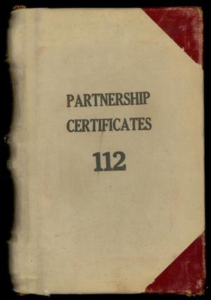 Travis County Deed Records: Deed Record 112 - Partnership Certificates