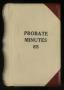 Thumbnail image of item number 1 in: 'Travis County Probate Records: Probate Minutes 65'.