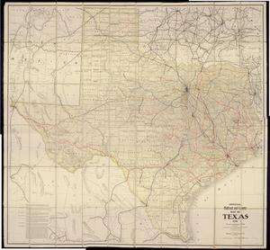 Official Railroad and County Map of Texas