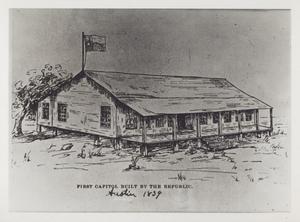 Drawing of the Capitol Building of the Republic of Texas