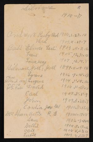 [Splendora School Census List: 1916-17 (2)]