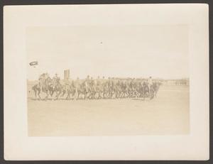 Primary view of object titled '[Cavalry Men on Horseback with Flag]'.