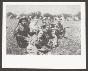 Primary view of object titled '[Eight Soldiers in Field]'.
