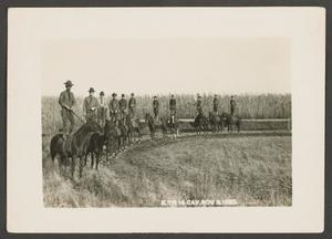 [U.S. Army 14th Calvary Standing on the Back of Their Horses]