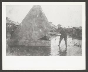 [Soldier With Tent in Water]