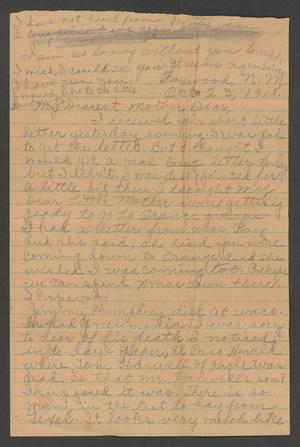 [Letter from Marguerite Cavett to Georgia Pound Cavett, October 23, 1918]