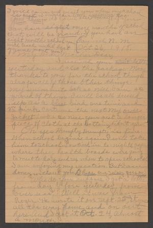 Primary view of object titled '[Letter from Marguerite Cavett to Georgia Pound Cavett, October 26, 1918]'.