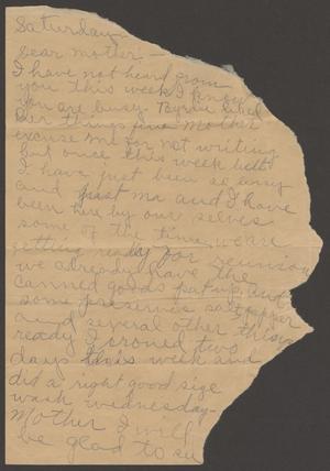 Primary view of object titled '[Letter from Marguerite Cavett to Georgia Pound Cavett]'.