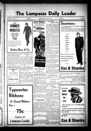 The Lampasas Daily Leader (Lampasas, Tex.), Vol. 36, No. 27, Ed. 1 Thursday, April 6, 1939