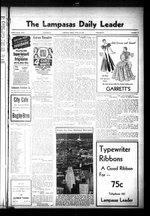 Primary view of object titled 'The Lampasas Daily Leader (Lampasas, Tex.), Vol. 36, No. 38, Ed. 1 Wednesday, April 19, 1939'.
