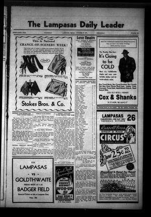 The Lampasas Daily Leader (Lampasas, Tex.), Vol. 36, No. 200, Ed. 1 Wednesday, October 25, 1939