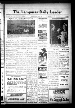Primary view of object titled 'The Lampasas Daily Leader (Lampasas, Tex.), Vol. 36, No. 29, Ed. 1 Saturday, April 8, 1939'.