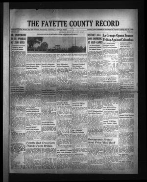 The Fayette County Record (La Grange, Tex.), Vol. 24, No. 93, Ed. 1 Friday, September 20, 1946