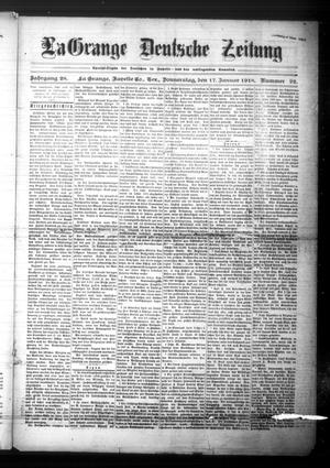 Primary view of object titled 'La Grange Deutsche Zeitung (La Grange, Tex.), Vol. 28, No. 22, Ed. 1 Thursday, January 17, 1918'.
