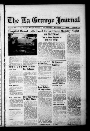 The La Grange Journal (La Grange, Tex.), Vol. 85, No. 46, Ed. 1 Thursday, November 12, 1964