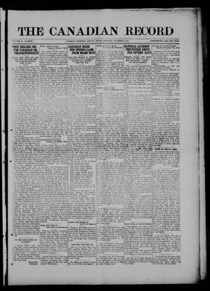 The Canadian Record (Canadian, Tex.), Vol. 27, No. 1, Ed. 1  Thursday, October 9, 1919