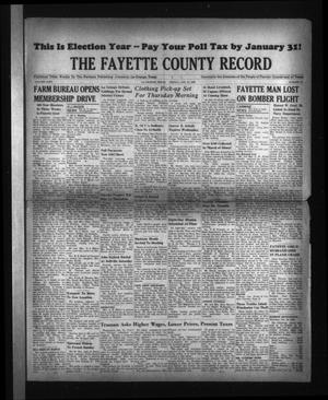 The Fayette County Record (La Grange, Tex.), Vol. 24, No. 25, Ed. 1 Friday, January 25, 1946