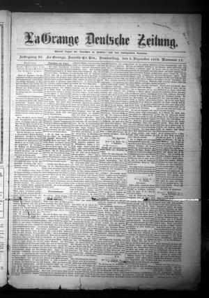 La Grange Deutsche Zeitung. (La Grange, Tex.), Vol. 23, No. 17, Ed. 1 Thursday, December 5, 1912