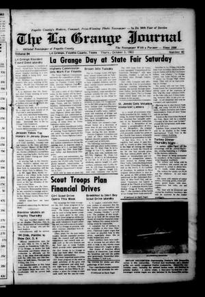 The La Grange Journal (La Grange, Tex.), Vol. 84, No. 40, Ed. 1 Thursday, October 3, 1963