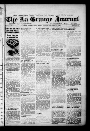 Primary view of object titled 'The La Grange Journal (La Grange, Tex.), Vol. 84, No. 51, Ed. 1 Thursday, December 19, 1963'.