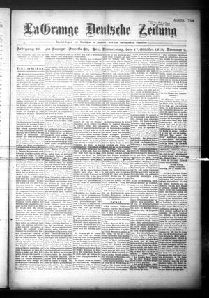 La Grange Deutsche Zeitung (La Grange, Tex.), Vol. 29, No. 9, Ed. 1 Thursday, October 17, 1918