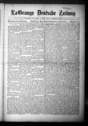 La Grange Deutsche Zeitung (La Grange, Tex.), Vol. 29, No. 43, Ed. 1 Thursday, June 12, 1919