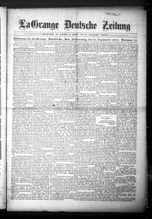 La Grange Deutsche Zeitung (La Grange, Tex.), Vol. 29, No. 19, Ed. 1 Thursday, December 26, 1918