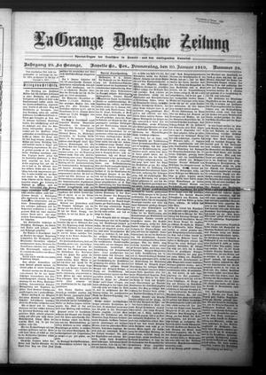 La Grange Deutsche Zeitung (La Grange, Tex.), Vol. 29, No. 24, Ed. 1 Thursday, January 30, 1919