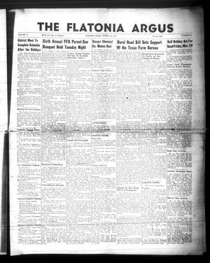 Primary view of object titled 'The Flatonia Argus (Flatonia, Tex.), Vol. 76, No. 12, Ed. 1 Thursday, March 22, 1951'.