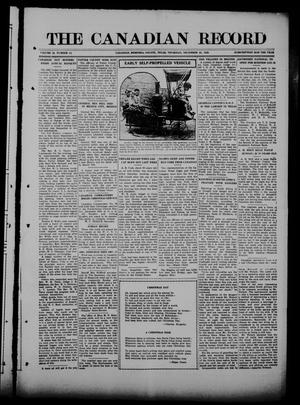 The Canadian Record (Canadian, Tex.), Vol. 28, No. 12, Ed. 1  Thursday, December 23, 1920