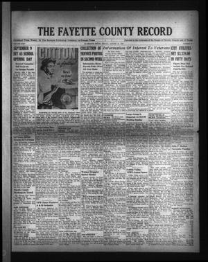 The Fayette County Record (La Grange, Tex.), Vol. 24, No. 83, Ed. 1 Friday, August 16, 1946